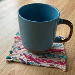 MUG RUG WITH COFFEE MUG BRAND NEW RUG IS HANDMADE